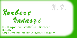 norbert vadaszi business card